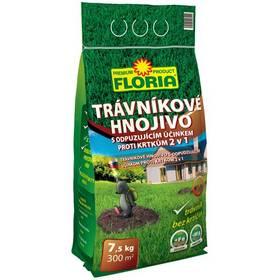 Hnojivo Agro FLORIA Trávníkové hnojivo s odpuzujícím účinkem proti krtkům 7,5kg -NOVINKA* (Náhradní obal / Silně deformovaný obal 2000010831)