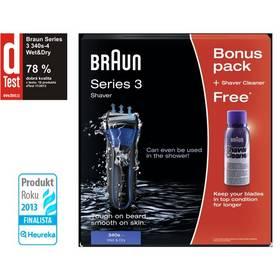 Holicí strojek Braun 3-340 Wet&Dry modrý