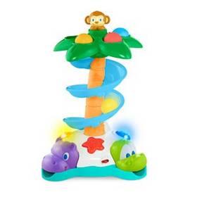 Hračka Bright Stars Tropical Fun Drop ‘n Spin™ bílá/modrá/zelená