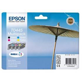 Inkoustová náplň Epson T0445, 4x 8ml (C13T04454010) černá/červená/modrá/žlutá