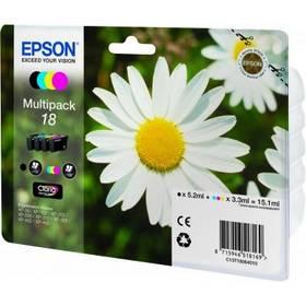 Inkoustová náplň Epson T1802 CMYK, 715 stran (C13T18064010) černá/červená/modrá/žlutá