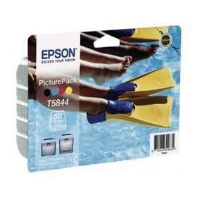 Inkoustová náplň Epson T5844, 50ml (C13T58444010) černá/červená/modrá/žlutá