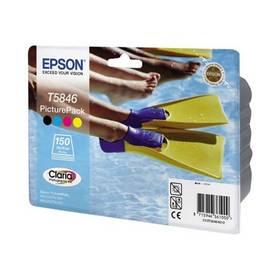 Inkoustová náplň Epson T5846, 39ml (C13T58464010) černá/červená/modrá/žlutá