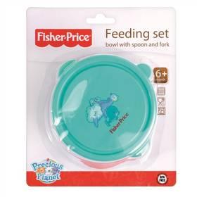 Jídelní souprava Fisher-Price miska+lžička+vidlička modrá