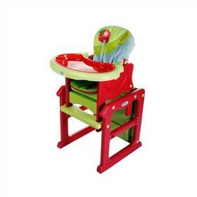 Jídelní židlička 4Baby Fruita strawberry červená/zelená