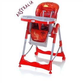 Jídelní židlička 4Baby Kid australia červená