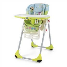 Jídelní židlička Chicco POLLY NEW 2v1 baby world modrá/zelená