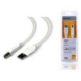 Kabel Belkin USB 2.0 A - B, 1.8m (F3U154cp1.8MWHT) bílý
