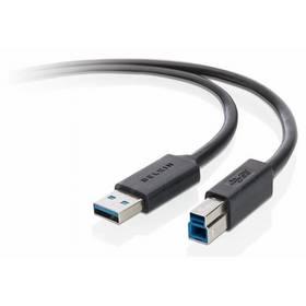 Kabel Belkin USB 3.0 A - B, 0.9m (F3U159cp0.9MWHT) bílý