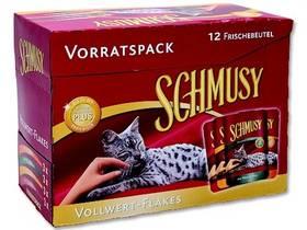 Kapsičky Schmusy Flakes 12 x 100 g multipack 12ks