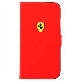 Kryt na mobil Ferrari Book Rubber flip pro Samsung Galaxy S4 (i9505) - Rubber red (314845)