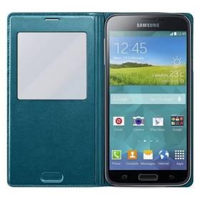Kryt na mobil Samsung EF-CG900BG flip S-View pro Galaxy S5 (SM-G900) - topaz (EF-CG900BGEGWW)