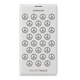 Kryt na mobil Samsung EF-EN900BS  flip Wallet Moschino pro Galaxy Note 3 (N9005) (EF-EN900BSEGWW) stříbrný/bílý