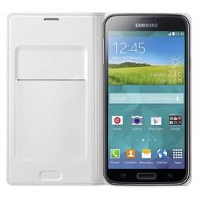 Kryt na mobil Samsung EF-WG900BW flip s kapsou pro Galaxy S5 (SM-G900) (EF-WG900BWEGWW) bílý
