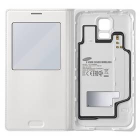 Kryt na mobil Samsung EP-VG900BW Wireless flip S-View pro Galaxy S5 (SM-G900), nabíjecí (EP-VG900BWEGWW) bílý