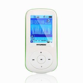 MP3 přehrávač Hyundai MPC 401 FM, 2GB bílý/zelený (vrácené zboží 2100017263)