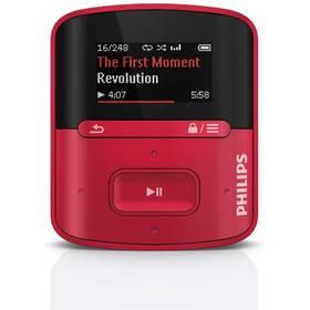 MP3 přehrávač Philips Raga SA4RGA02RF červený