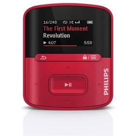 MP3 přehrávač Philips Raga SA4RGA04RF červený