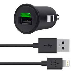 Nabíječka do auta Belkin Micro USB, 2.1A + Lightning kabel (F8J090bt04-BLK)