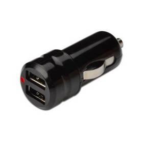 Nabíječka do auta Digitus 12-24V/5V 2x 2A MINI Dual USB univerzal (DA-11005) černá