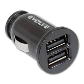 Nabíječka do auta Evolveo 12-24V/5V 2x 3,1A MX110 mini Dual USB univerzální (MX110) černá