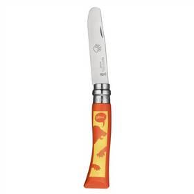 Nůž dětský zavírací Opinel VRI N°07 Animal Opinel Lion, čepel 8 cm - oranžový