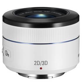 Objektiv Samsung 2D/3D NX 45mm F1.8 bílý