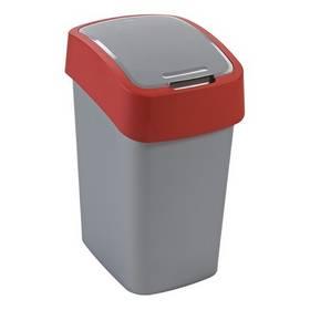 Odpadkový koš Curver 02170-547 Flipbin 10 l šedo-červený šedý/červený