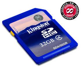 Paměťová karta Kingston SDHC 32GB Class4 (SD4/32GB)