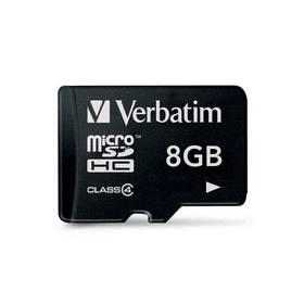 Paměťová karta Verbatim Micro SDHC 8GB Class 4 (44004) černá