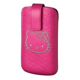 Pouzdro na mobil Hama Hello Kitty univerzal (15x125x65mm) (109455) stříbrné/růžové