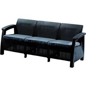 Ratanový nábytek CORFU LOVE SEAT MAX antracit