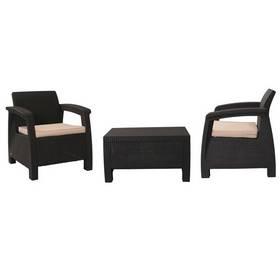 Ratanový nábytek Keter CORFU II brown + beige hnědý (vrácené zboží 8414003731)