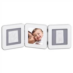 Sada pro otisk Baby Art Rámeček Double Print Frame White & Grey bílá