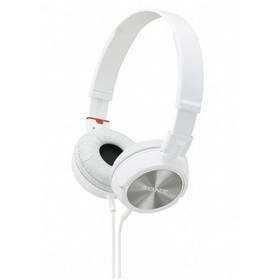 Sluchátka Sony MDR-ZX300 bílá