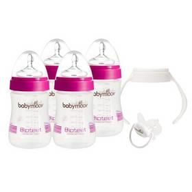 Startovací sada kojeneckých lahviček Babymoov Kit Bioteet růžová
