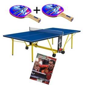 Stůl na stolní tenis Giant Dragon Power 800 + 2x Pálka na stolní tenis + Naučný DVD film Trénuj jako Petr Korbel díl – II