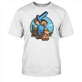 Tričko Minecraft Pig Riding dětské 152 (12 - 14 let) (JX3780YMNC-XL)