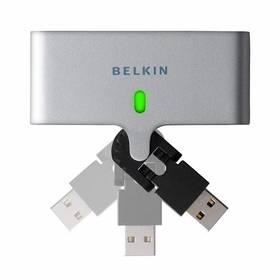 USB Hub Belkin Travel Port Swivel 4-port (F5U415cw) stříbrný