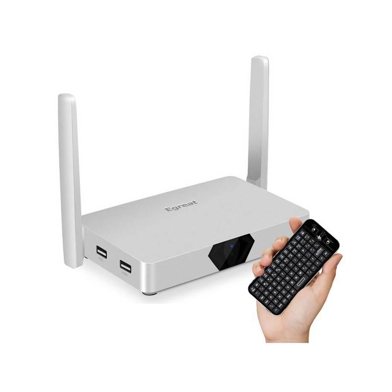 Android přehrávač eGreat U9 + Air Mouse (UMNP00185) stříbrný, android, přehrávač, egreat, air, mouse, umnp00185, stříbrný