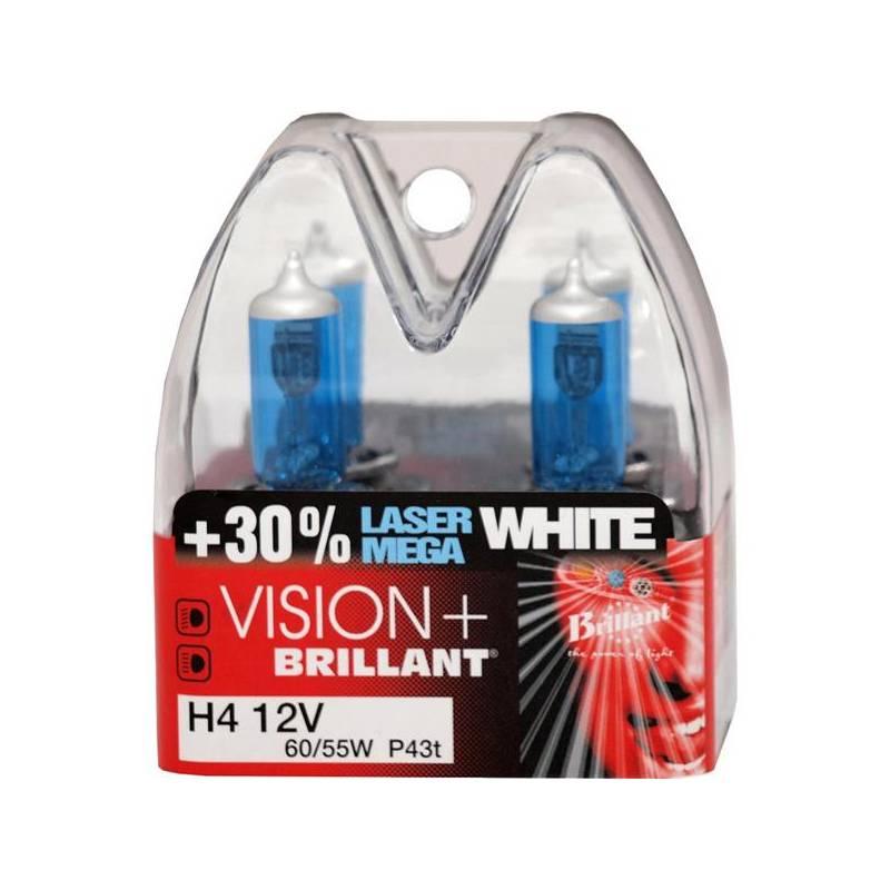 Autožárovky Brillant 12V H4 60/55W LaserWhite 2ks box, autožárovky, brillant, 12v, 55w, laserwhite, 2ks, box