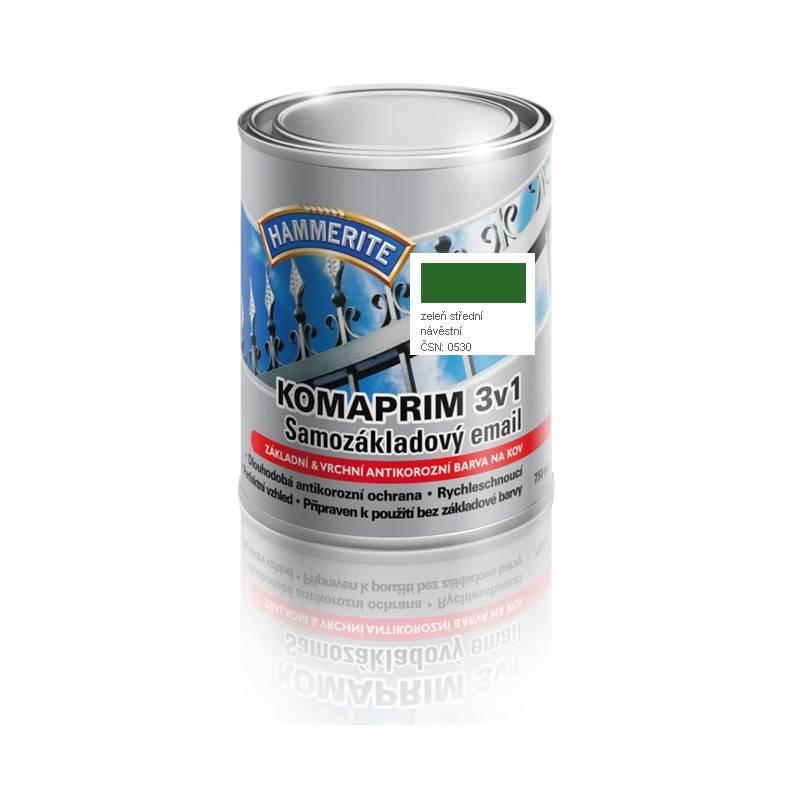 Barva Hammerite Komaprim 3v1, středně zelený, 0,75, barva, hammerite, komaprim, 3v1, středně, zelený