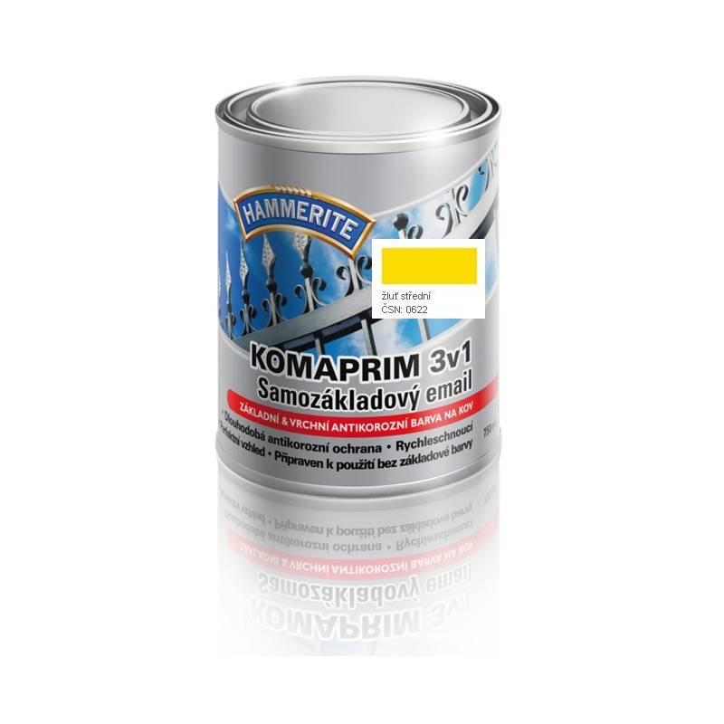 Barva Hammerite Komaprim 3v1, středně žlutý, 0,75, barva, hammerite, komaprim, 3v1, středně, žlutý