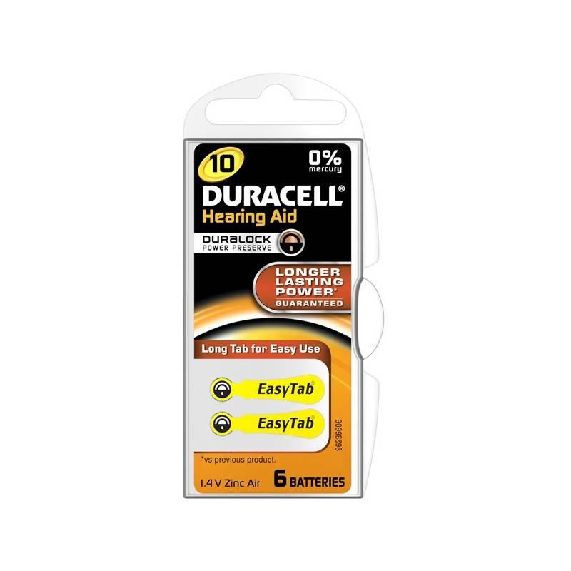 Baterie do naslouchadel Duracell DA10 P6 Easy Tab, baterie, naslouchadel, duracell, da10, easy, tab