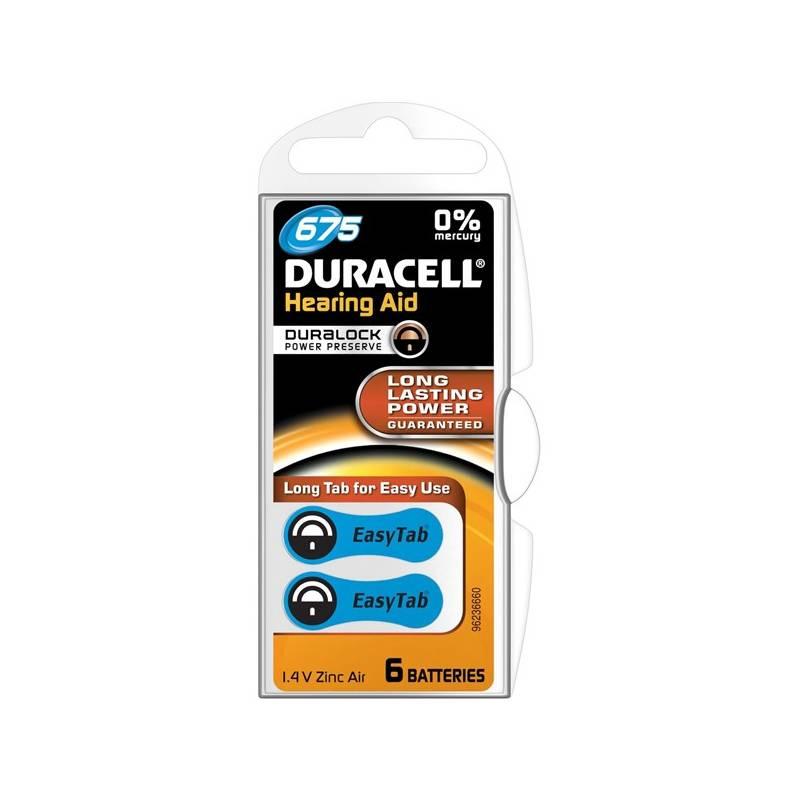 Baterie do naslouchadel Duracell DA675 P6 Easy Tab, baterie, naslouchadel, duracell, da675, easy, tab