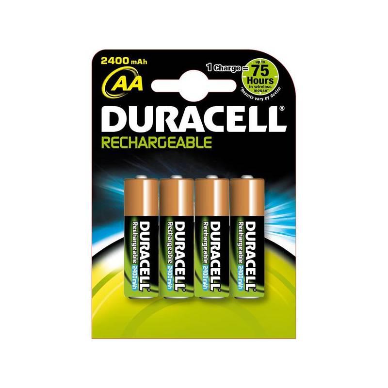 Baterie Duracell NiMH 4xAA 2450 mAh, dobíjecí, baterie, duracell, nimh, 4xaa, 2450, mah, dobíjecí