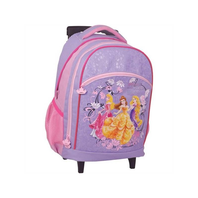 Batoh školní Sun Ce na kolečkách - Disney Princezny fialový, batoh, školní, sun, kolečkách, disney, princezny, fialový