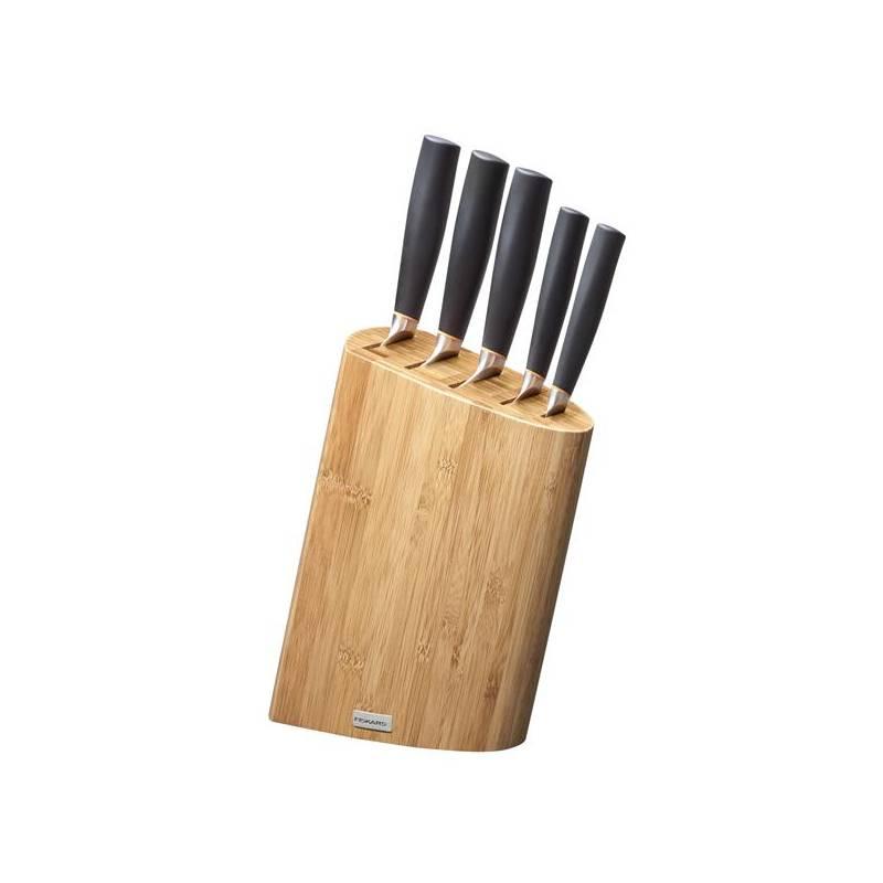 Blok na nože Fiskars FUZION dřevo, blok, nože, fiskars, fuzion, dřevo
