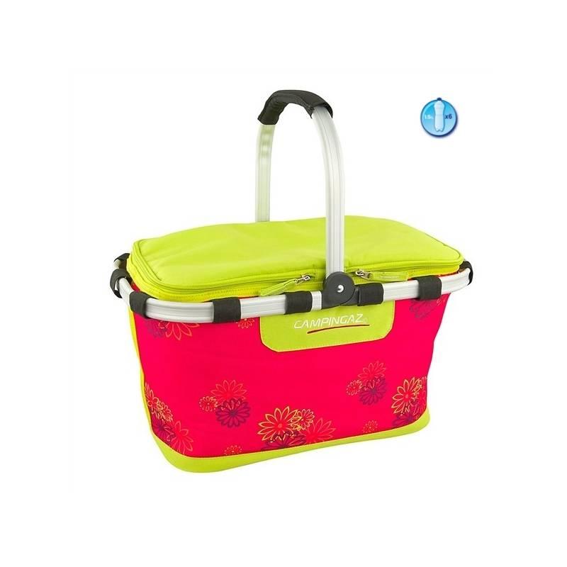 Chladící piknikový koš Campingaz PINK DAISY MARKET BASKET 22L, chladící, piknikový, koš, campingaz, pink, daisy, market, basket, 22l