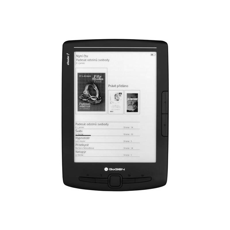 Čtečka e-knih GoGEN EREADER 1 černá (vrácené zboží 2500008666), Čtečka, e-knih, gogen, ereader, černá, vrácené, zboží, 2500008666